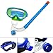 YITU Kids Silicone Scuba Swimming Swim Diving Mask Snorkel Glasses Set Anti Fog Goggles (Lake Blue)
