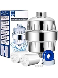 Upsimples 9-Stage Shower Filter, Shower Water Purifier, Chlorine & Impurities Removal for Any Shower Head and Handheld Shower, 2 Replaceable Cartridge Included