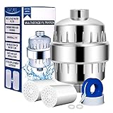 Upsimples Shower Filter, Shower Water Purifier with Replacement Cartridge, 9-Stage, Chlorine & Impurities Reduction Fit for Most Shower Head and Handheld Shower