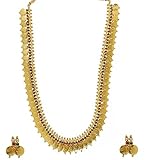 Royal Bling Bollywood Style Traditional Indian JewelryTemple Coin Necklace With Earrings for Women Set