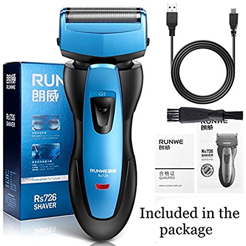 Runwe Rs726 Men's Electric Foil Shaver Razor Electric Travel Shaver USB Charged Dry/Wet Grooming Kit IPX 7 Waterproof Rechargeable - Thumbnail 5