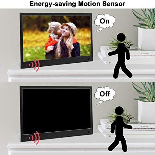Digital Picture Frame, Jimwey 13.3 Inch 1920x1080 IPS Screen Digital Photo Frame with Motion Sensor, Support Video Music Video USB Drive SD Card, Also as an Advertising Machine, Calendar, Video Player - Thumbnail 2