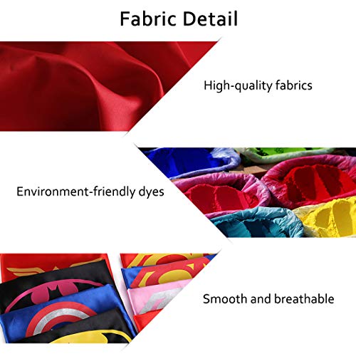 Superhero Cape and Mask for Kids Costume and Dress Up - Best Gifts (Pink and Purple)