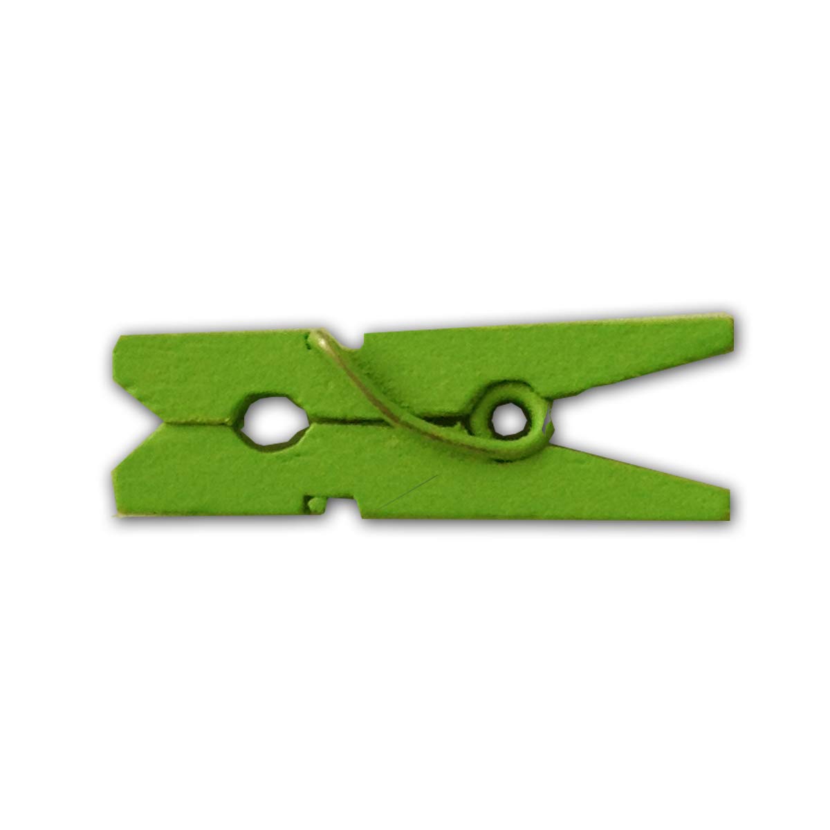 LWR CRAFTS Wooden Mini Clothes Pegs 15 Colors 200 Per Pack 1" 2.5cm (Lime Green)