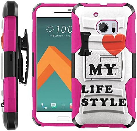 [I LOVE LIFESTYLE] HTC One M10 [COMBAT] Rugged Holster Combo Case Layer Hybrid [Defender Body] Hybrid Armor Kickstand Bumper Cover for [HTC One M10]