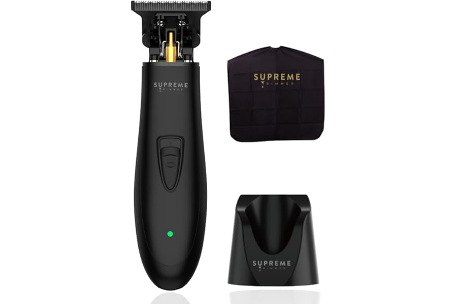 Supreme Trimmer T Shaper – Quiet Cordless Beard & Hair Trimmer for Men | 120 Min Runtime, Low Noise, Zero-Gap DLC Blade | Ideal for Sensitive Skin, Kids & Elderly | ST5206