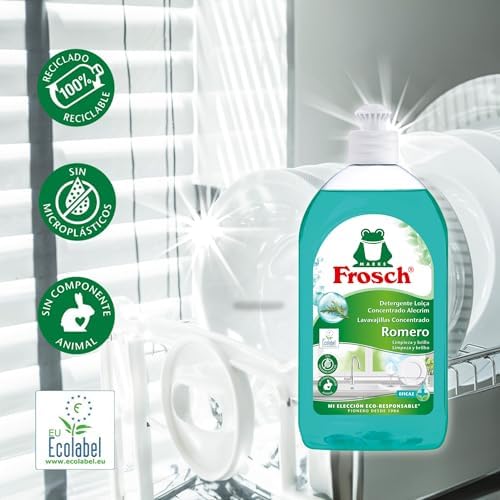 - Lavagem à mão Líquido Concentrado de Alecrim Orgânico, Limpeza e Higiene Eficazes, pH Neutro - Embalagem 8x500ml