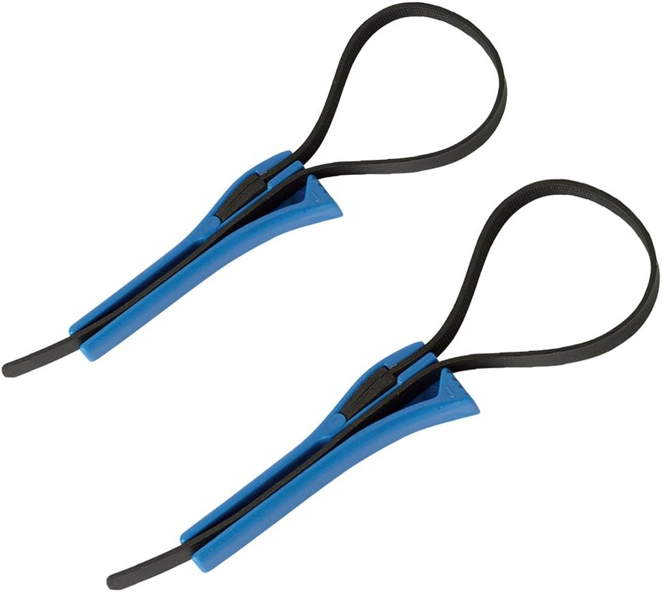 2 Rubber Strap Wrench Heavy Duty Hand Held Adjustable Lid Loosen Remover Tools