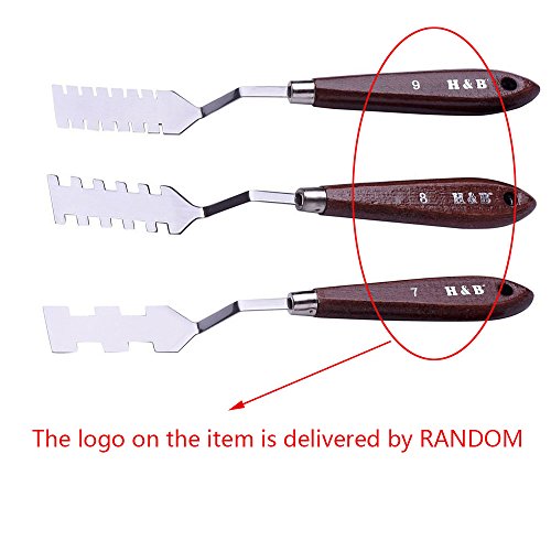 9Pcs Oil Painting Palette Knife Sets Stainless Steel Spatulas Painting Palette Knives Art Tools for FX Special Effects in Oil Painting or Acrylic Mixing Paints- Thin & Flexible Art Tools for Artists - Thumbnail 4
