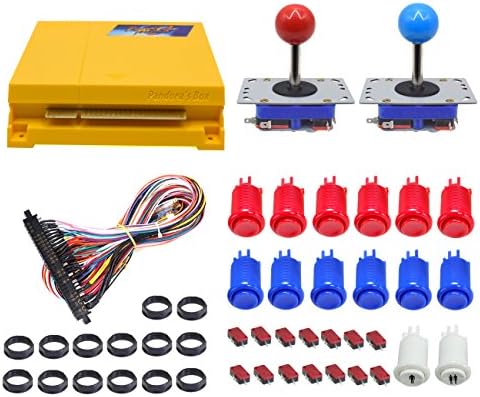 Licho Arcade Button and Joystick DIY Kit Pandora's Box 4 645 in 1 Jamma Game Board for 2 Player Happ Arcade Buttons