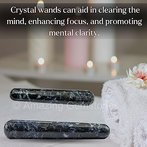 Indigo Gabbro Crystal Wand Massage Stick - Pelvic