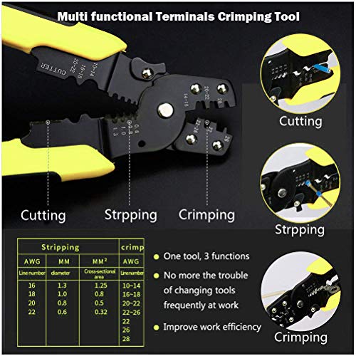 450pcs Heat Shrink Wire Connectors DIY Kit Heat Shrink Butt Connectors Crimping Tool Heat Shrink Tubing Heat Gun Waterproof Marine Automotive Terminals Set - Thumbnail 2