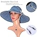 Womens Floppy Summer Sun Hat Outdoor Foldable Wide Brim Beach Cap Light Denim