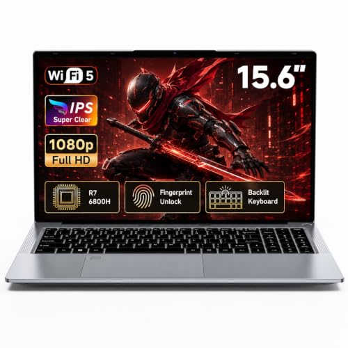 15.6 Inch Gaming Laptop, R7 6800H Computer, up to 4.7 GHz, 32GB RAM 1TB SSD