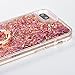 iPhone 7 Plus Case with 360° Ring Holder - SUPVIN Fashion Crystal Clear Quicksand Liquid, Floating Luxury Bling Glitter Sparkle Diamond Ultra Thin Case for 5.5 inch iPhone 7 Plus / 8 Plus (Rose Gold)