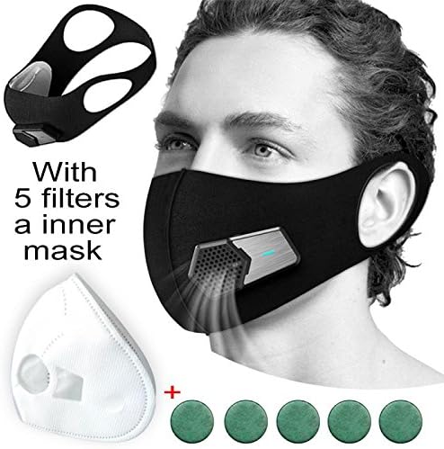Activated Carbon Anti Flu Dust Pollution Allergy Breathing Reusable Mask with Filter Fashion, Smart Electric Face Mask for Air Purifying