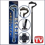 New Ergocane 2G by Ergoactives As Seen On TV. Shock Absorber Fully-Adjustable Ergonomic Cane (Matte Black Design)
