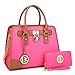 Women Designer Handbags and Purses Ladies Satchel Bags Shoulder Bags Top Handle Bags w/Matching Wallet