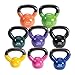Body-Solid Vinyl Coated Kettlebell (KBV8) with Kettle Grip Handle, Perfect Kettlebells for Weight Training and Core Workout Exercise Equipment, Pink, 8 lb.