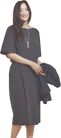 Amazon Co Jp カリテ Qualite ワンピース ドレス ダブルクロスカットワンピース レディース スミクロ 36 S 服 ファッション小物