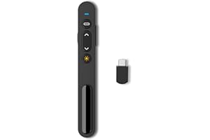Clicker de présentation pour Powerpoint, télécommande sans fil de type C avec lumière rouge, 2,4 GHz PowerPoint Clicker Slide