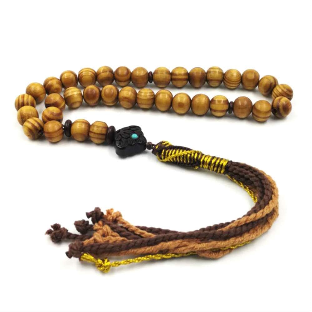 Bracelet Beechwood and Sandalwood 99 Men's Misbaha Rosary Wood Muslim Rosary Back to The Future Large Size Islamic Rosary