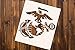 Large U.S Marine Corps Stencil for Painting on Wood, Fabric, Walls, Airbrush + More | Reusable 12 x 14 inch Mylar Template (USMC Military Logo)