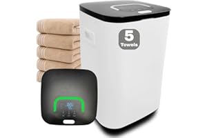 MYSTIC ROMANCE Di'Aroma Towel Warmer with Aroma 10 Tablet, Luxury Large Towel Warmer Bucket with 26L Capacity, Auto Keep Warm Feature 20/40/60 Hot Timer and Delay Timer up to 24h, for Towels Bathrobes Blankets PJ's