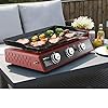 Royal-Gourmet-PD1301R-24-Inch-3-Burner-Portable-Table-Top-Gas-Grill-Griddle-25500-BTUs-Red