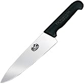 Victorinox Swiss Army 5.2063.20-X4 Fibrox Straight Chef's Knife Black 8 in