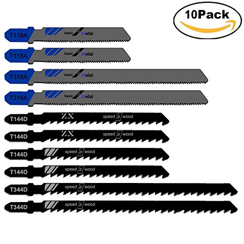 KINYOOO 10 Piece Jigsaw Blades Set with Storage Tube. Jigsaw Blade for Cutting Optimized for Cutting Metal, Wood, PVC, and Plastic. - Thumbnail 6