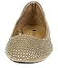 Chatties Ladies Microsuede Ballet Flats With Rhinestones (See More Colors/Sizes)