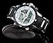WEIDE Men's Digital Electronic Waterproof LED Sport Watch Casual Quartz Military Multifunction 12H/24H Time Back Light with Simple Design Alarm Stopwatch Calendar Month Date Day Week - Black