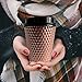 Disposable Coffee Cups with Lids by Metallic Party Rose Gold Cups Black Lid Spoon | Rose Gold Party Decorations | Bridal Shower Decorations | Coffee Cups 12 oz | Paper Cups | Insulated Cups