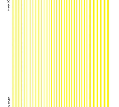 Stripes yellow Dry Transfer Decals Woodland Scenics