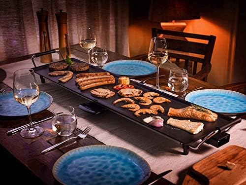 Bestron Plancha/Plaque de cuisson teppanyaki électrique XXL antiadhésive, 1800 W, Noir - Cuisine A Vivre Bestron Plancha/Plaque de cuisson teppanyaki électrique XXL antiadhésive, 1800 W, Noir