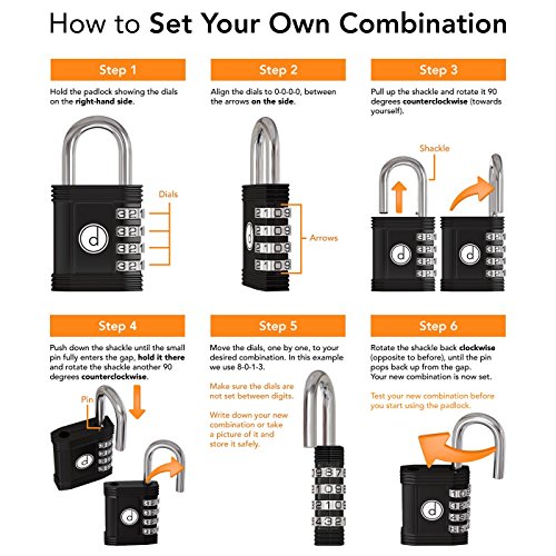 5 Padlock+Combination+Employee+Outdoor+Resettable