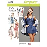 Simplicity Creative Patterns 8139 Misses' Vintage Bathing Dress and Beach Coat, H5 (6-8-10-12-14)
