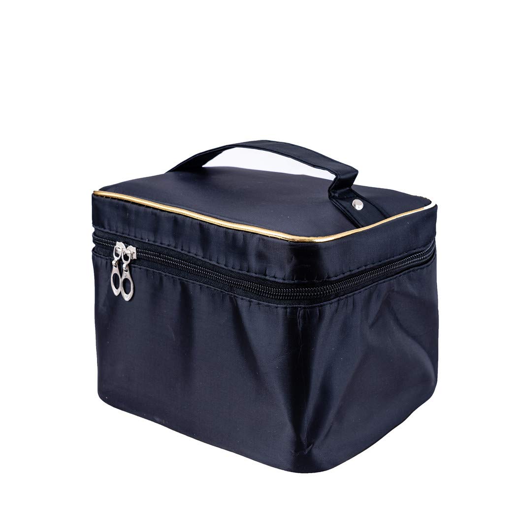 P-SOTER Travel Toiletry Makeup Wash Bag for Cosmetics and Grooming Kit -Black