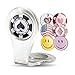 lifetoenjoy Golf Ball Marker Clip - with Two Golf Markers - Attach to Your Pocket Edge, Belt, Clothes - Strong, Easy to Use Magnetic Mechanism - Transparent Color to Match with Anything! Great Gift!