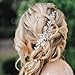 Unsutuo Crystal Bride Wedding Hair Vine Silver Rhinestone Bridal Hair Accessories Pearl Headpiece for Women and Girls