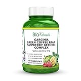 Garcinia Cambogia Premium HCA Weight Loss Pills For Women &amp; Men – 100% Pure Diet Supplement with Raspberry Ketones, Green Coffee Beans &amp; Green Tea Extract by Bio Naturals – 60 Veggie Capsules