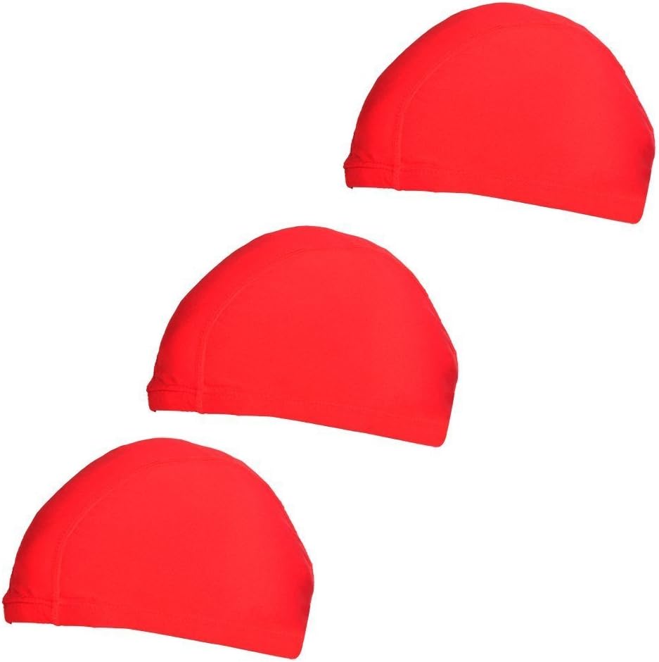 Ellami ® 6 Pack Different Color Elastic Lycra Swimming Caps (Red), Swim Caps Amazon Canada