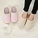 HOMOSEAL Women's Slippers Washable Closed Toe Ultra Lightweight Cotton Indoor Slipper, S, Beige