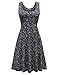 Herou Women Summer Casual Floral Sleeveless A-Line Sun Dresses Flower-5 Medium