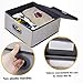 Homyfort Linen Fabric Collapsible Storage Bins Cubes with Lid 13''x13'', Cloth Organizer Basket Box Cubes Containers for Closet Shelves Nursery Cabinet with 2 Plastic Handles, Set of 2 Gray