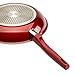 Ecolution Bliss Non-Stick Ceramic Multipurpose Use, Silicone Stay Cool Handle, Easy Clean, Chef, 11 Inch - Fry Pan, Red