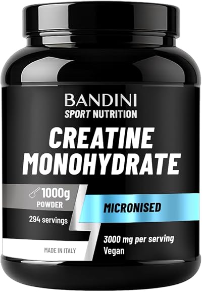 Bandini Creatine Monohydrate Powder 1kg Pure Micronised Unflavoured