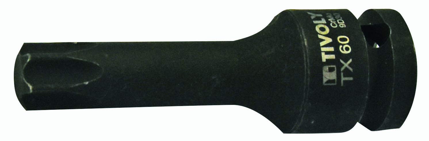 Tivoly 11590126000 1/2-Inch Drive Impact Socket Torx Male No. 60, Phosphate Black