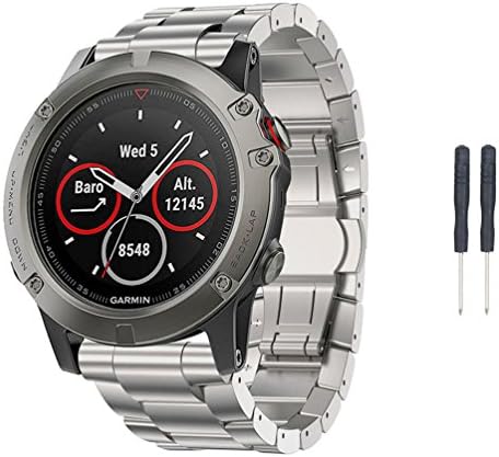 Garmin Fenix 5X Watch band, MyRBT Titanium Replacement Wristband Strap Bracelet for Garmin Fenix 5X Smart Watch